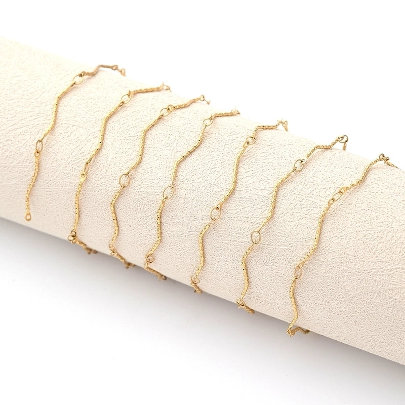 1m/Package 304 Stainless Steel Gold Plated Solid Color Polished Chain