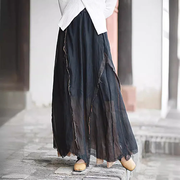 Thin Splicing High-Waisted Skirt