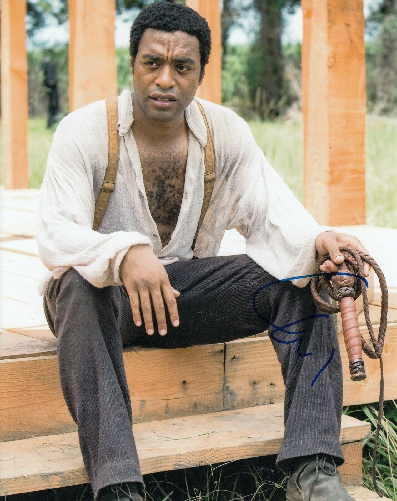 CHIWETEL EJIOFOR signed (12 YEARS A SLAVE) Movie 8X10 Photo Poster painting *Solomon* W/COA #3