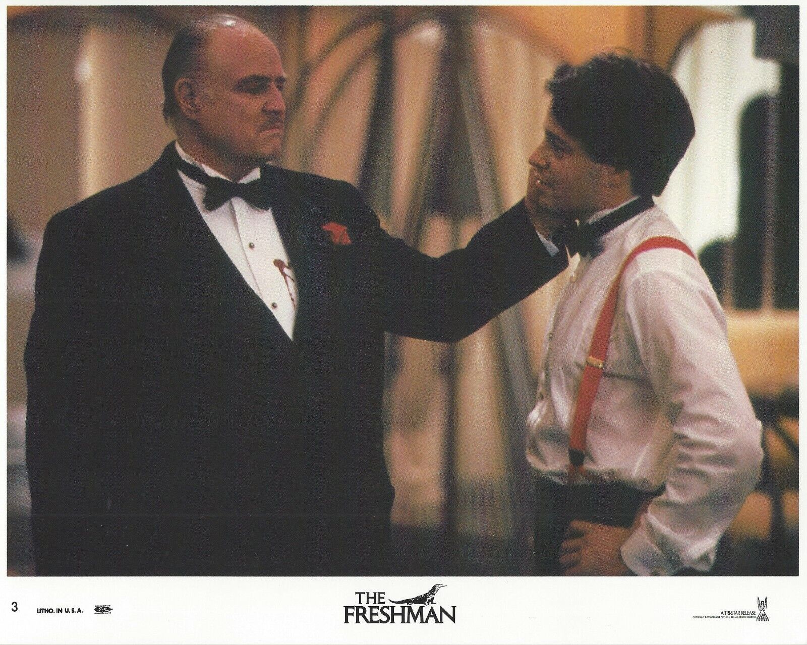 The Freshman Original 8x10 Lobby Card Poster Photo Poster painting 1990 #3 Broderick Brando