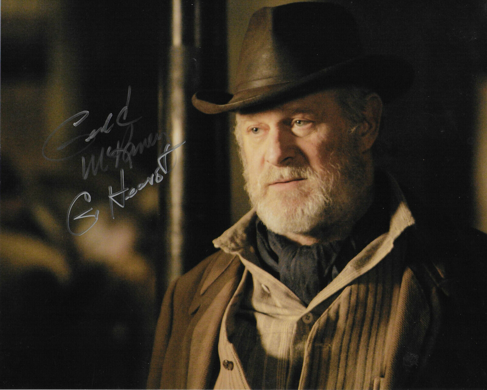 Gerald McRaney Deadwood Original Autographed 8X10 Photo Poster painting