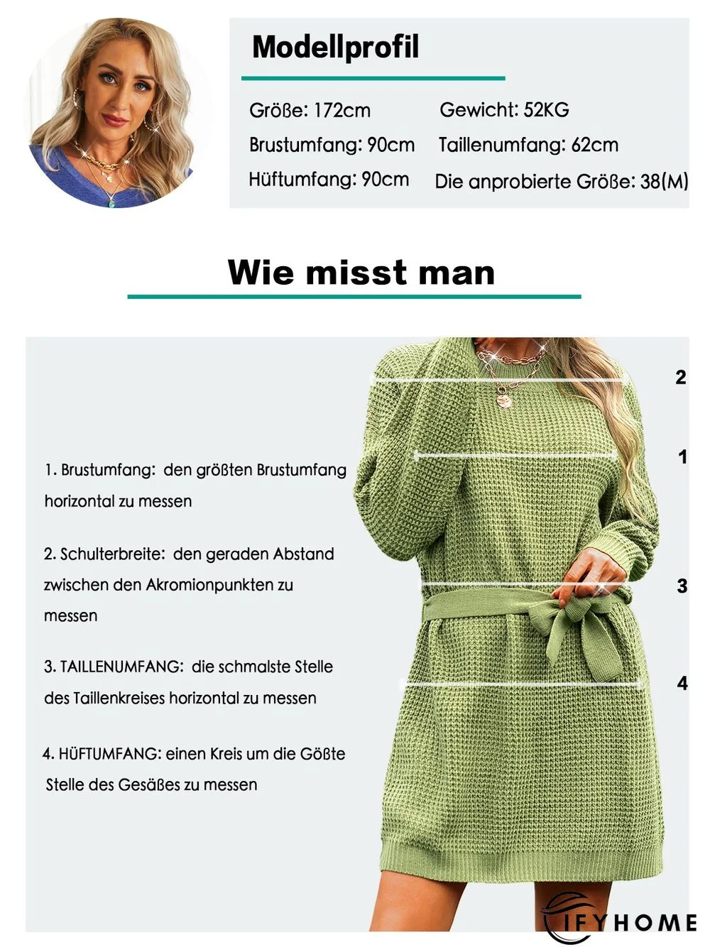 Crew Neck Vintage Sweater Dress | IFYHOME