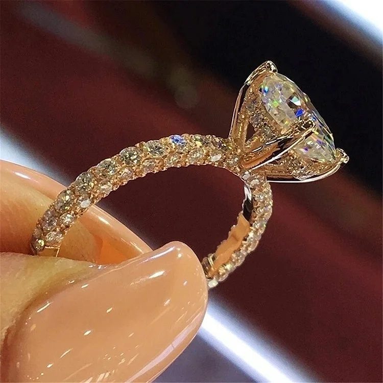 Fashion Women Jewelry Ring Elegant Rhinestones Ring for Women Accessories Bride Wedding Party Ring