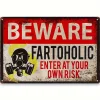 4pcs - Warning - Vintage Metal Signs(12*16Inch)