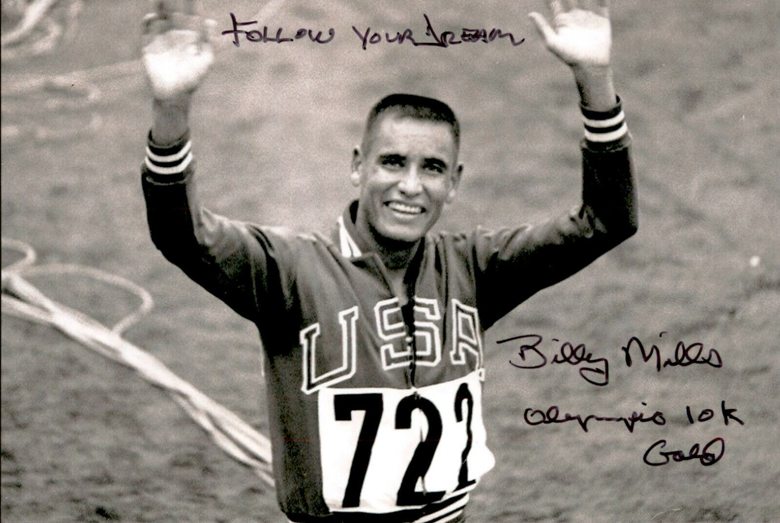 Billy Mills SIGNED autographed 4x6 Photo Poster painting OLYMPIC RUNNER GOLD MEDAL 1964 TOKYO #3