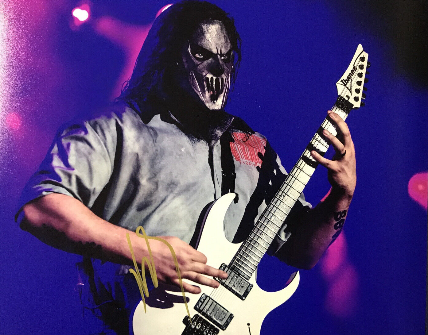 MICK THOMSON HAND SIGNED 8x10 Photo Poster painting SLIPKNOT GUITARIST AUTHENTIC AUTOGRAPH COA