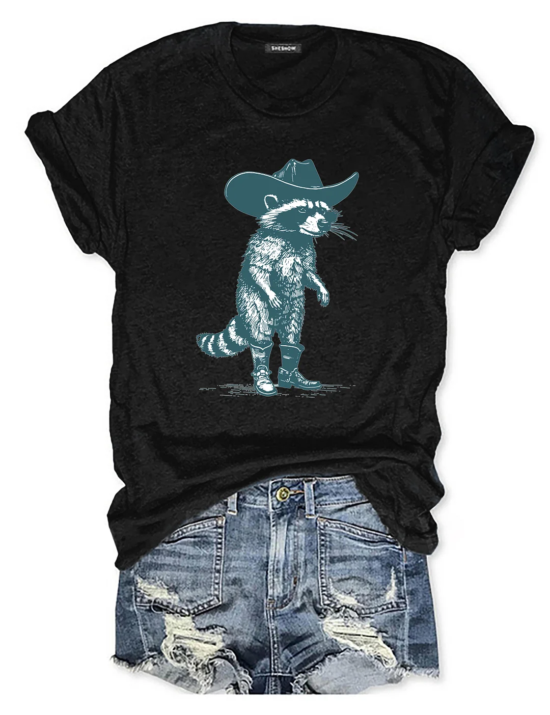 Vintage Cowboy Racoon T-Shirt