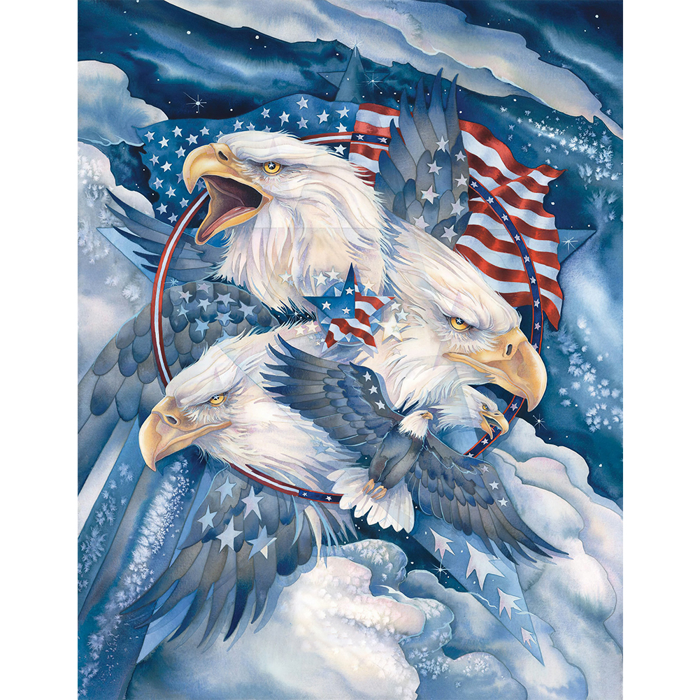 

American Flag Eagle - Round Drill Diamond Painting - 40*50CM, 501 Original