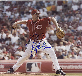 TODD JONES CINCINNATI REDS ACTION SIGNED 8x10