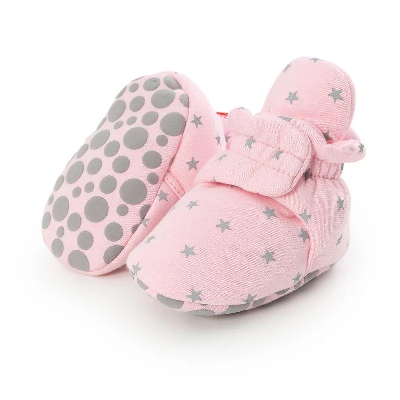 Baby Boy Girl Socks Toddler Shoes Solid Prewalkers Booties Cotton Winter Soft Anti-slip Warm Newborn Infant Crib Shoes Moccasins