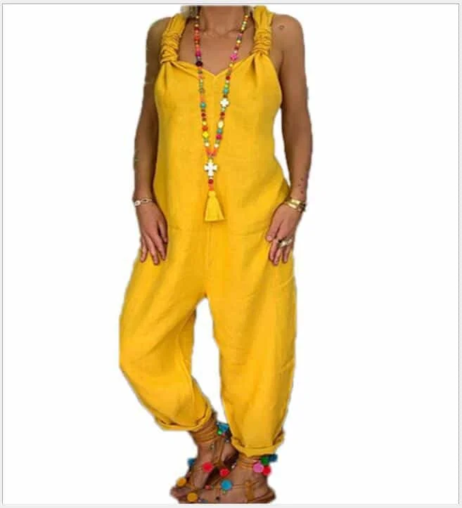 Baggy Solid Color Jumpsuit