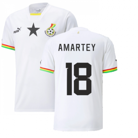 Ghana Daniel Amartey 18 Home Shirt Kit World Cup 2022
