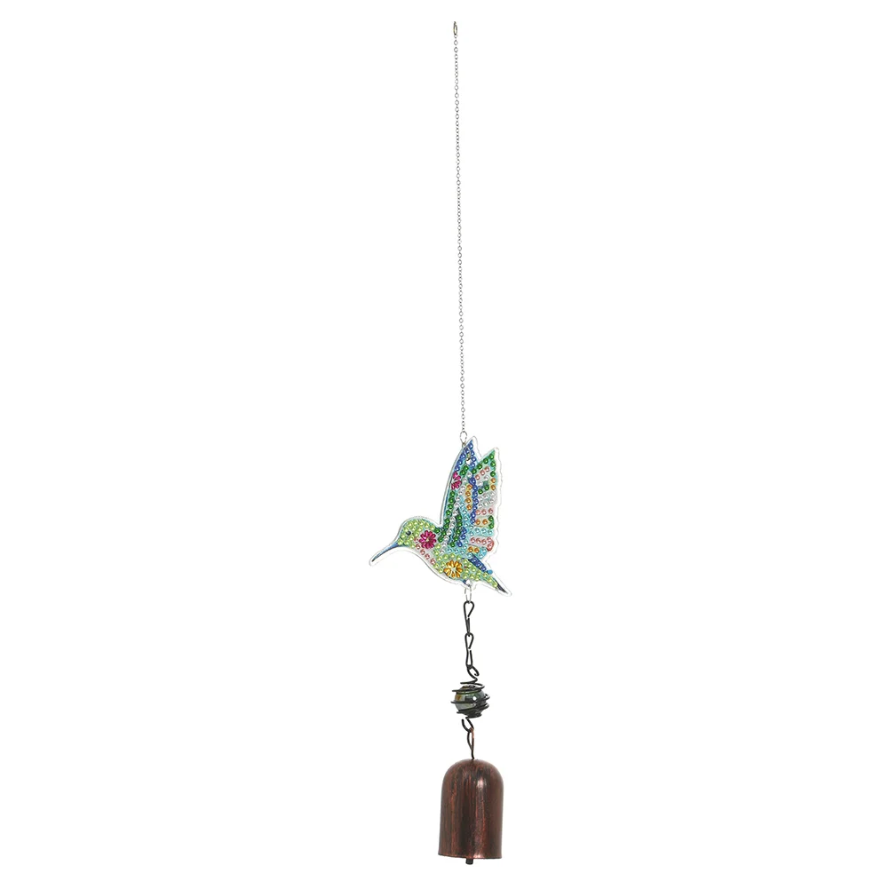 DIY Diamond Painting Bells Wind Chime Pedant - Hummingbird