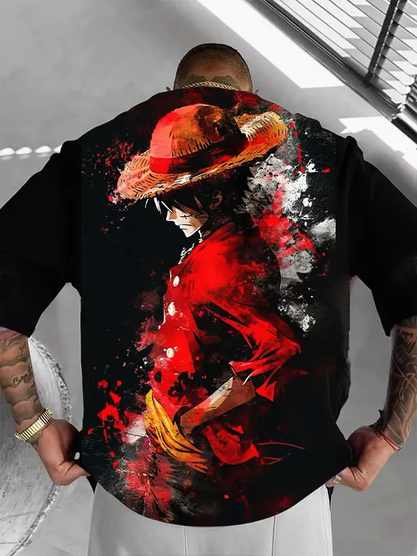 Men's Fitness One Piece Luffy T-shirt