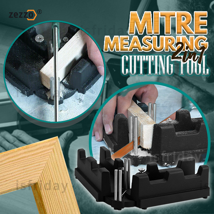 Zezzo® 2-in-1 Mitre Measuring Cutting Tool