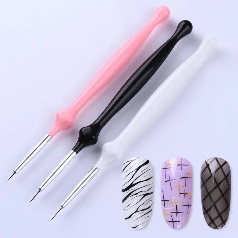Acrylic UV Gel Nail Brush Kit Pink White Dotting Painting Pen Carving 15Pcs/set Gel Brush Manicure Nail Art Design Tools-Nail Inspo