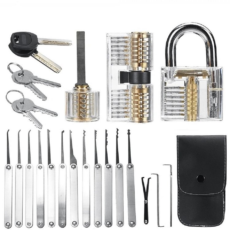 Unlock Locksmith Practice Lock Pick Set Key Extractor Padlock Lockpick Tool
