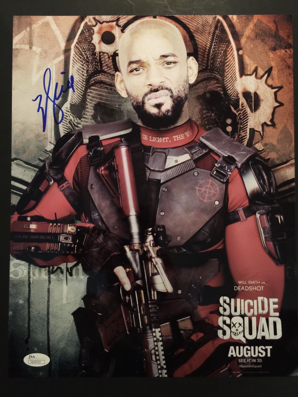 Will Smith Deadshot Suicide Squad Autograph Signed 11 x14 JSA COA