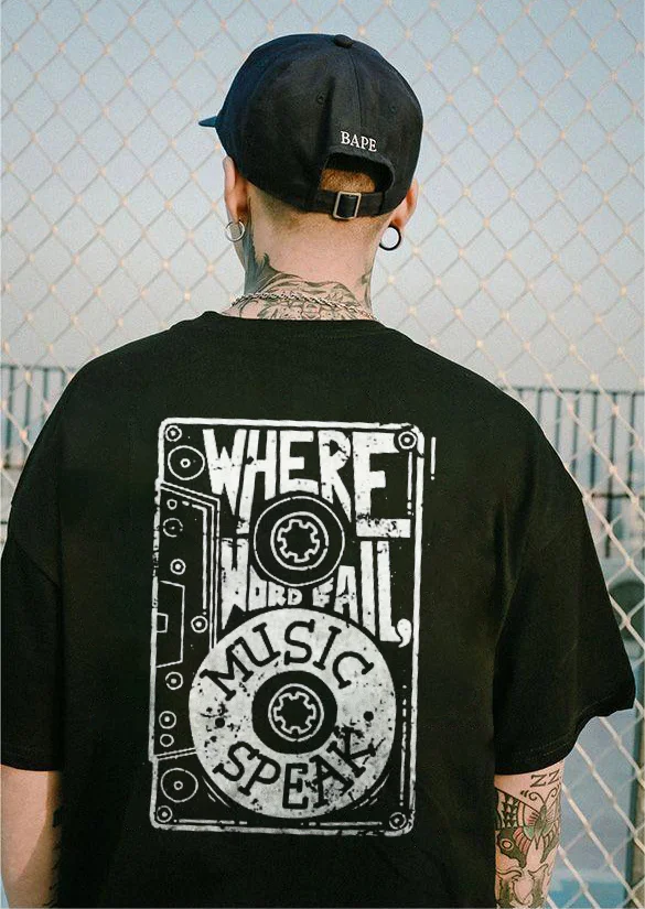 Where Word Fall Music Speak T-shirt