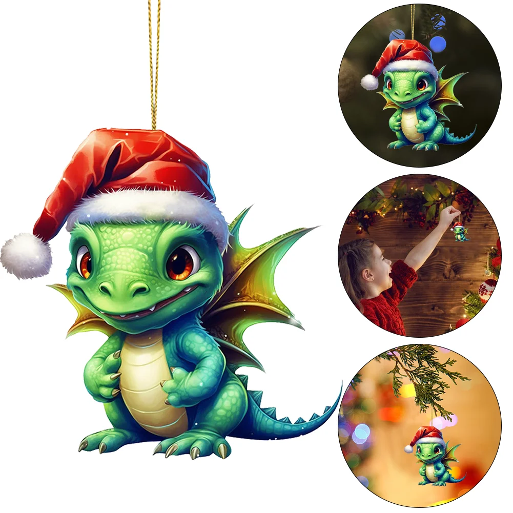 Statue Of Baby Dragon Acrylic Handmake Dinosaur Figurines Cartoon (Navy Blue)