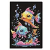 Cute Animal 5D Diamond Painting Notebook Diamond Art Diary Book Kits (Fish)