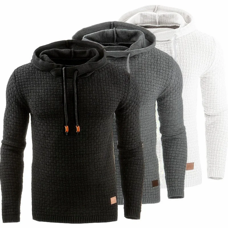 Men's Jacquard Long-sleeved Hoodie