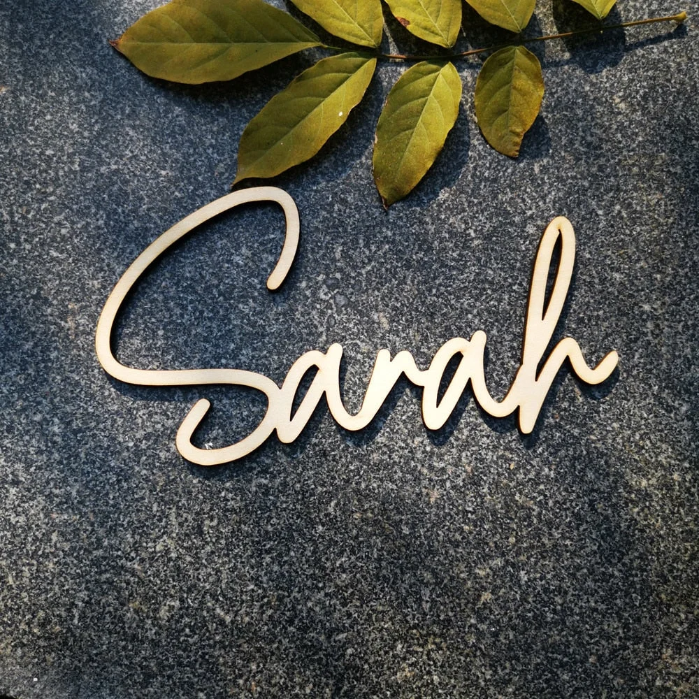 Pesonalized Wood Baby Name Sign Nursery Decoration Custom Name Sign Wedding Anniversary Baby Shower Party Gifts Home Adornment