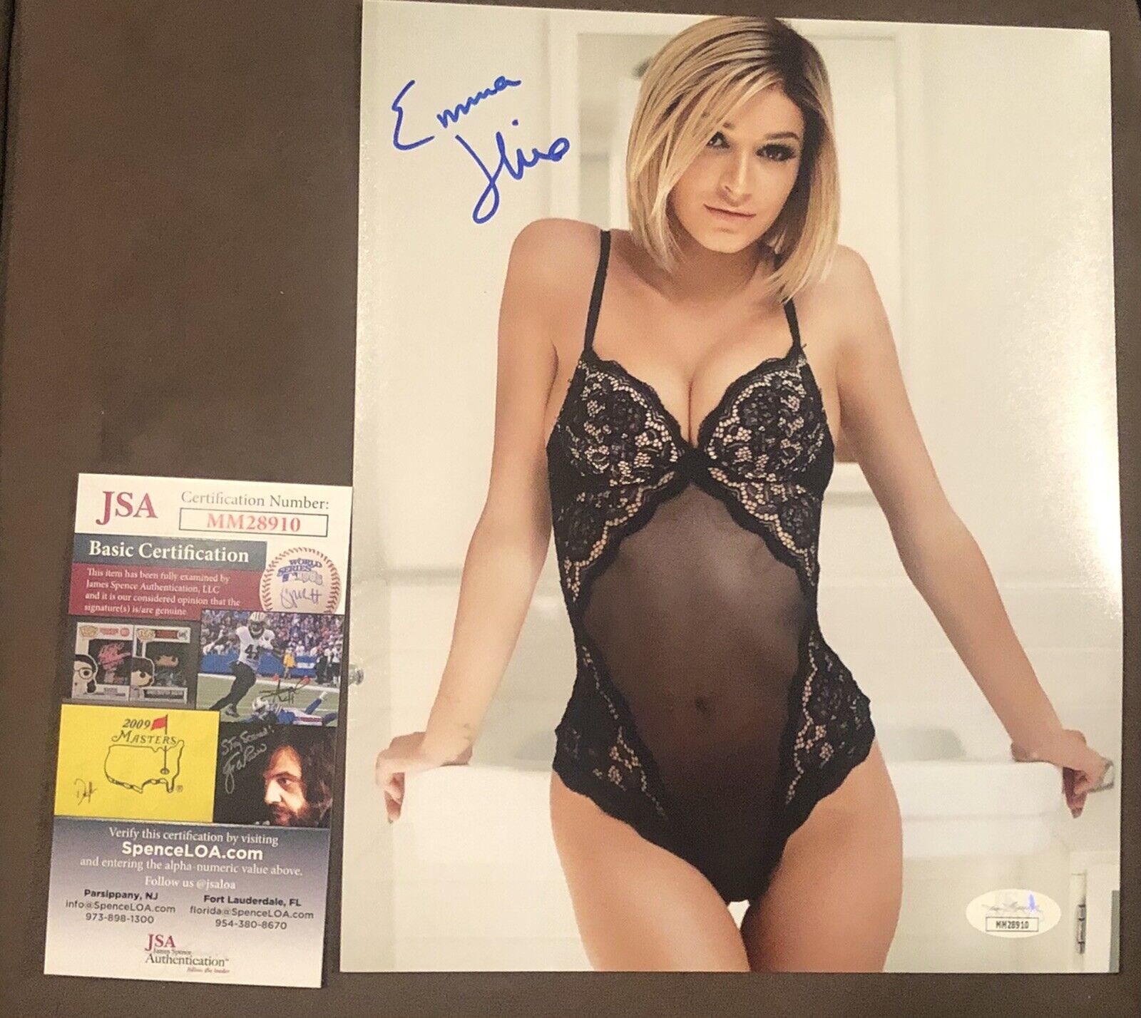 Emma Hix Signed 8x10 Photo Poster painting ADULT STAR AUTOGRAPH Penthouse JSA Rare