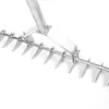 Thatch Rakes for Lawns 15.4 Inch Wide Lawn Rake for Leaves and Grass with Long Handle & 11 Curved Tines for Garden Yard Soil Loosening Grass Cleaning