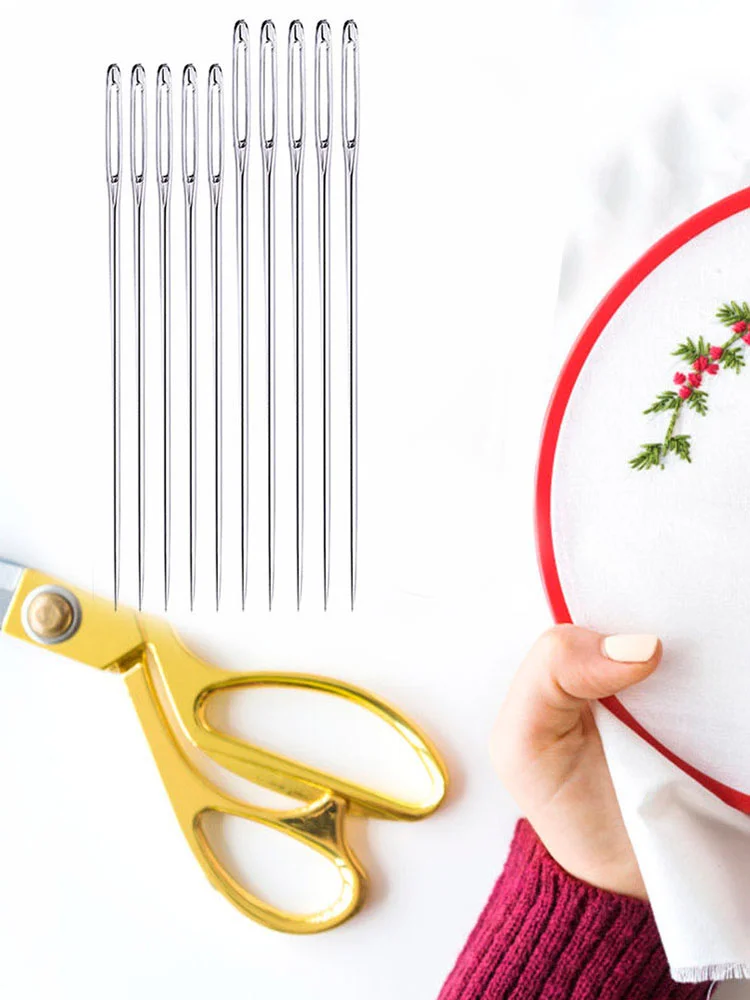 25pcs Household Crafts Sewing Needles Embroidery Stitching Big Eye Needle