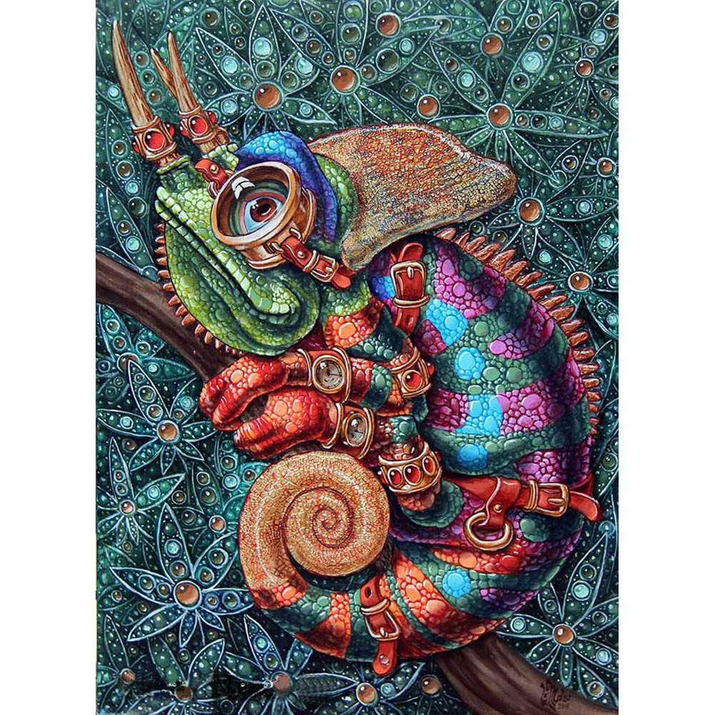 

Multi-Size) Lizard - Round/Square Drill Diamond Painting, Square diamond, 501 Original