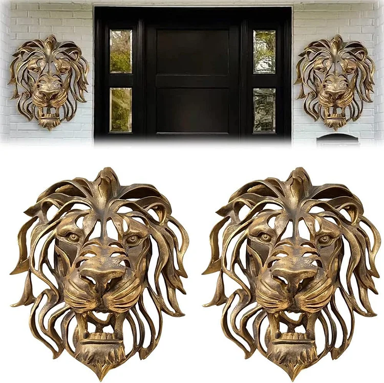 Rare Find-Large Lion Head Wall Mounted Art Sculpture