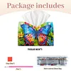 Blue Butterfly DIY PULeather Diamond Painting Tissue Box for Adults Beginners Decorative Diamond Art Paper Storage Holder for Living Room Bedroom Bathroom Table Decor