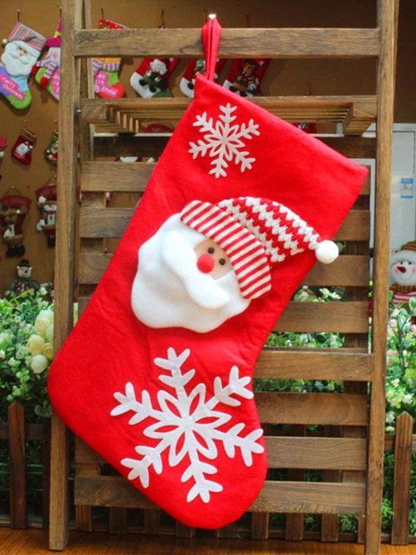 Santa Claus&Snowman Christmas Socks Gift Pouch Decoration