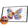 >SALE<5D DIY Partial Special Shaped Drill Diamond Painting Flower Butterfly 40x30cm