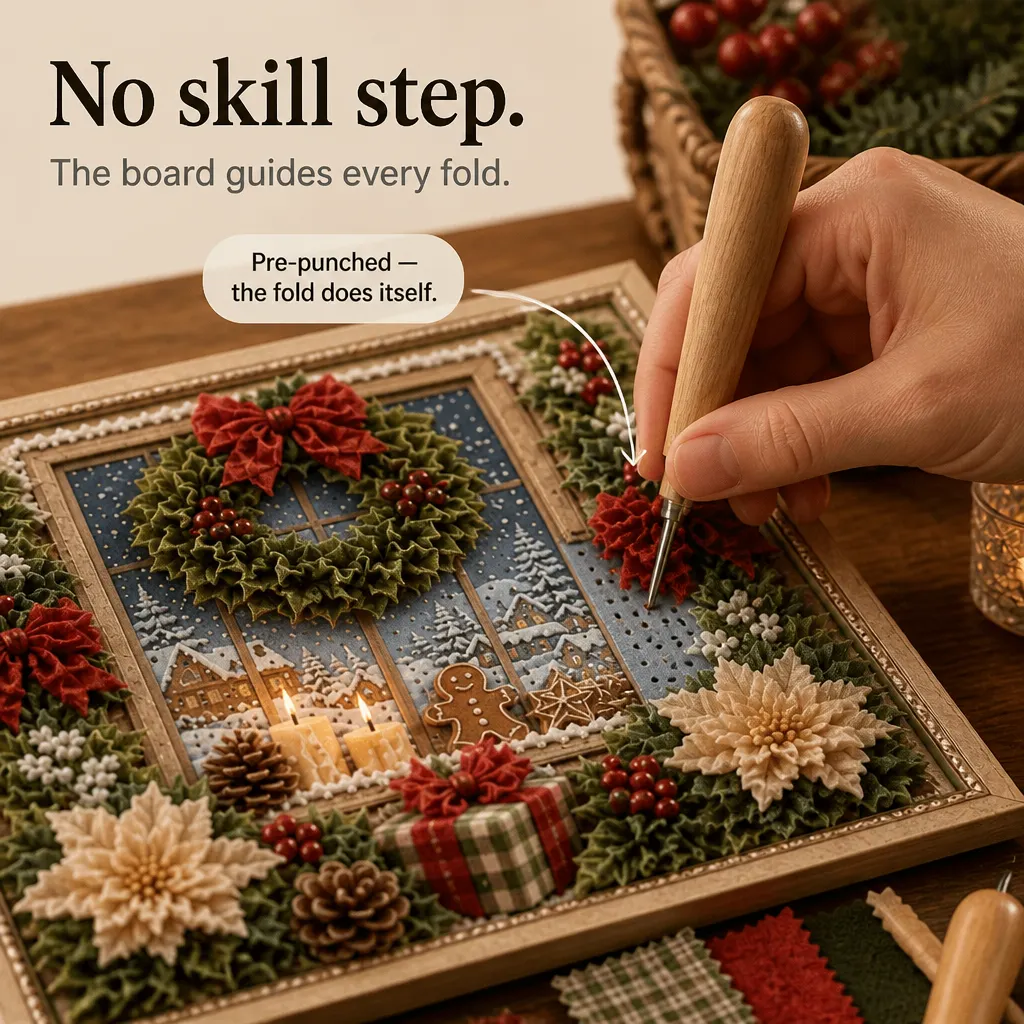 Pre-punched Christmas craft board