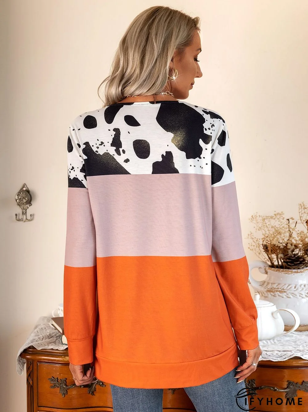 Casual Long Sleeve Tunic Sweatshirt | IFYHOME