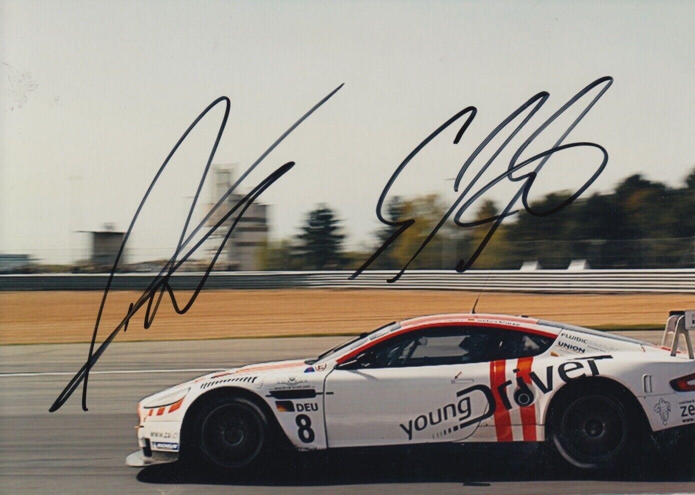 Turner, Mucke Hand Signed 7x5 Photo Poster painting - Aston Martin Autograph.