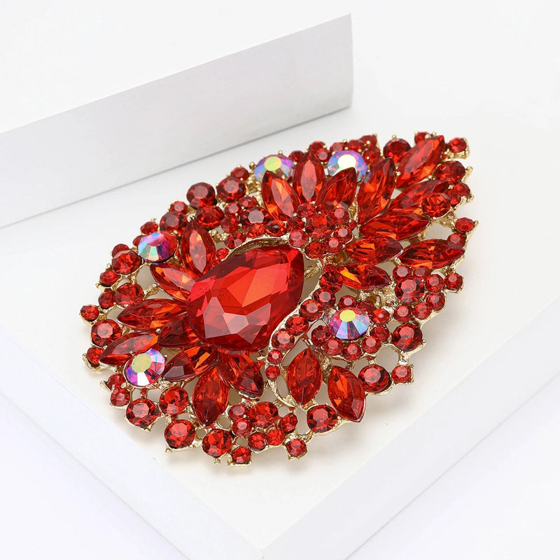 Retro Pin Water Droplets Alloy Inlay Artificial Rhinestones Women’s Brooches