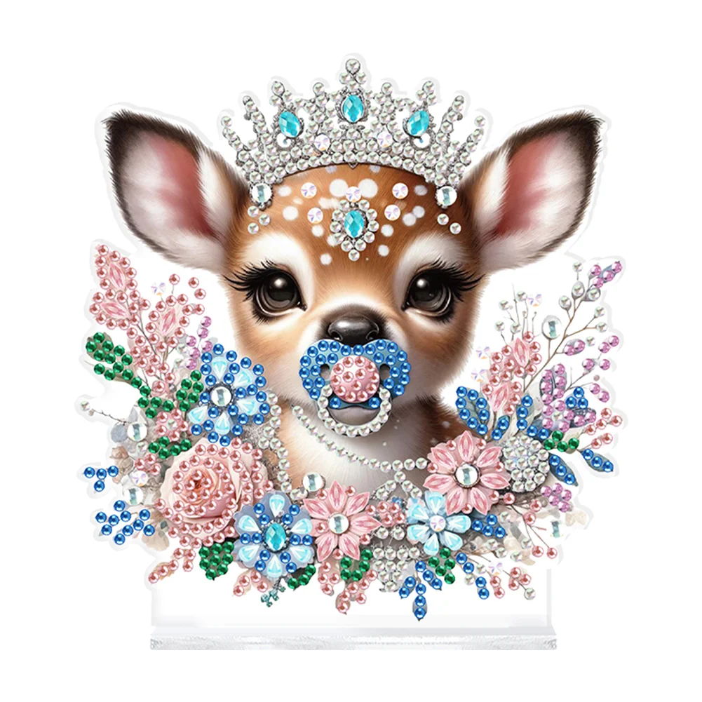Animal Special Shaped Colorful Cartoon Desktop Diamond Art Kits (Baby Deer)