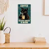 Coffee Black Cat - Vintage Metal Signs(8*12Inch)  - Cat