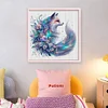 Flower Fox-11CT Stamped Cross Stitch 45*45cm