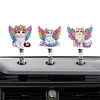 5Pcs Diamond Painting 2D Flat Angel Cat Shake Car Ornaments for Center Console
