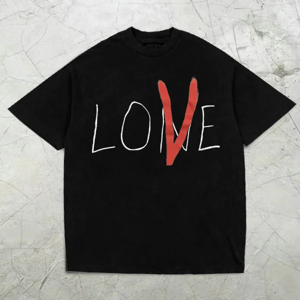 Lone Love Print Short Sleeve T-Shirt