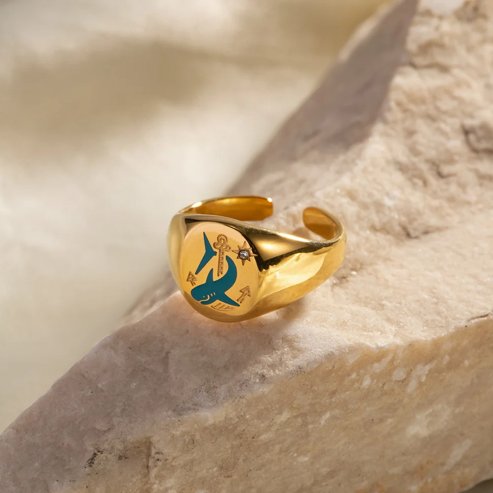 Mystery Wave Shark Rings