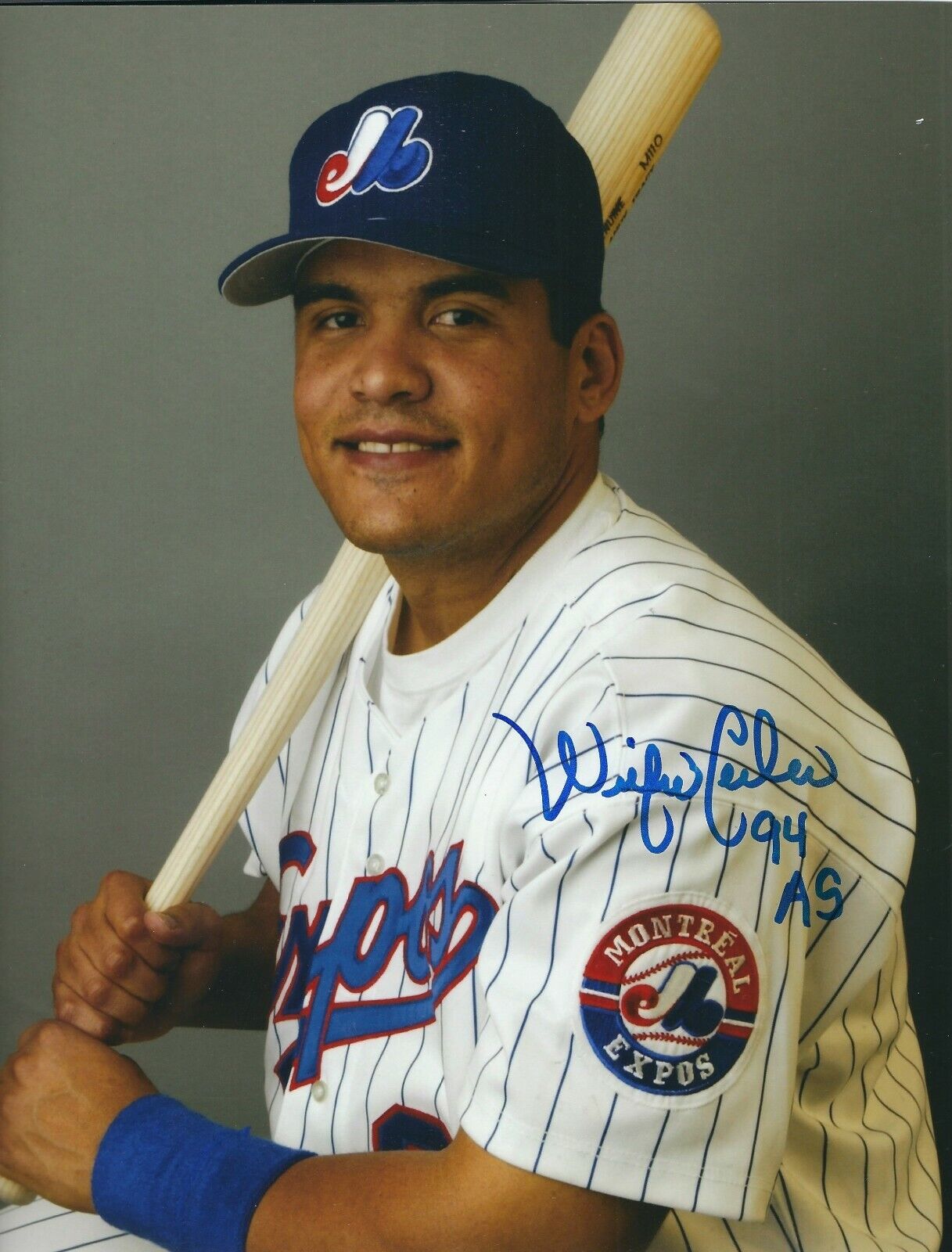 Autographed 8X10 WIL CORDERO 94 AS