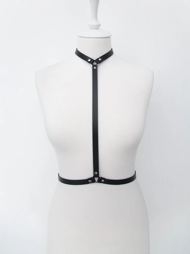 pornhint Pornhint Body harness leather various color leather body harnesses for women