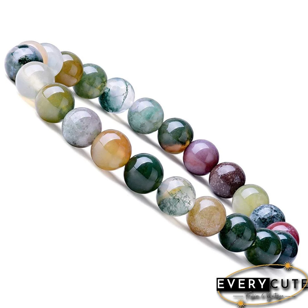 Natural Gemstone Round Beads 8mm Bracelets Apatite / Agate /amethyst /watermelon /Rose Quartz /Morgan Stone/malachite/Tiger Eye Fashion Bracelet 75 Styles