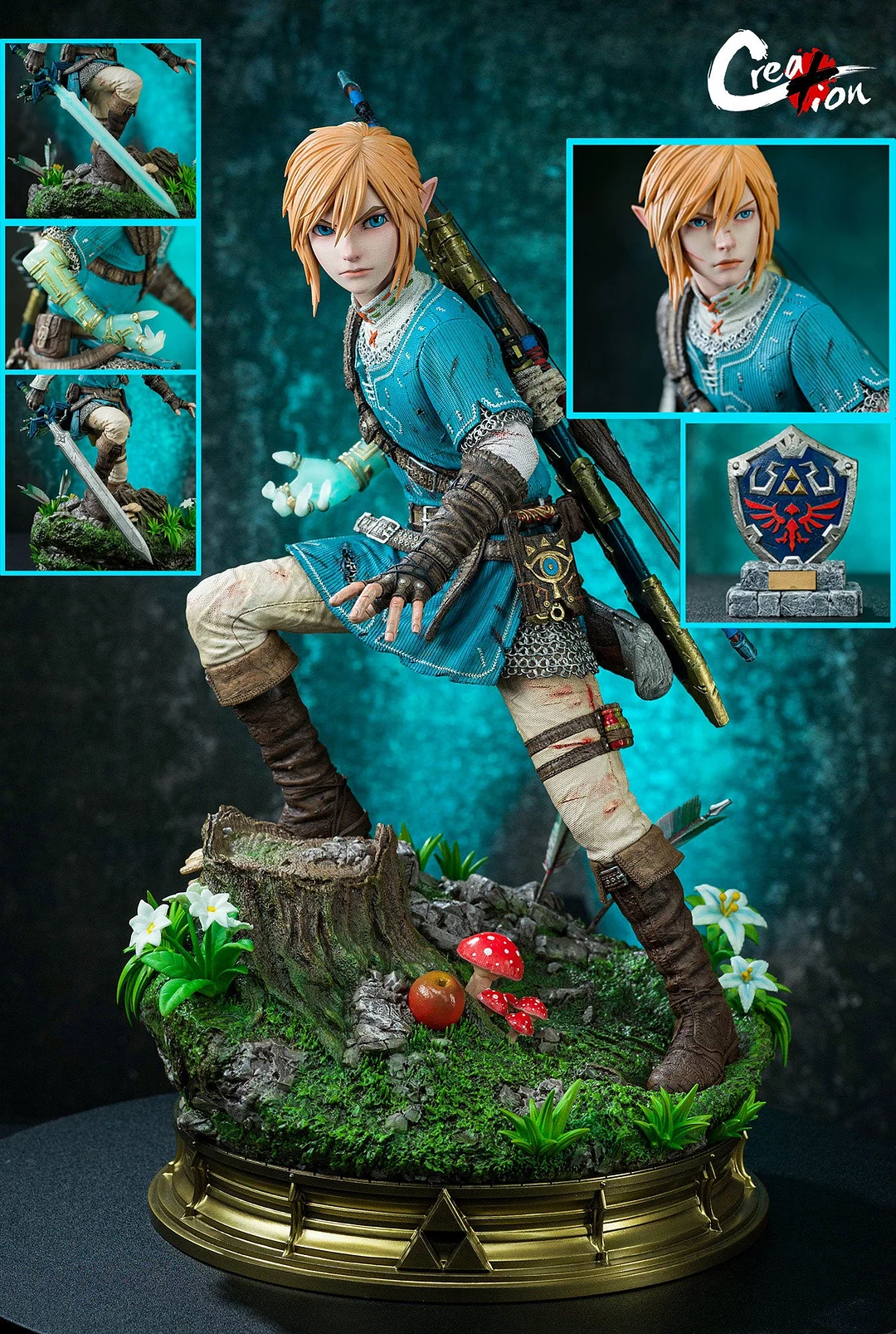 The Legend of Zelda Breath of the Wild Link 4 Action Figure with
