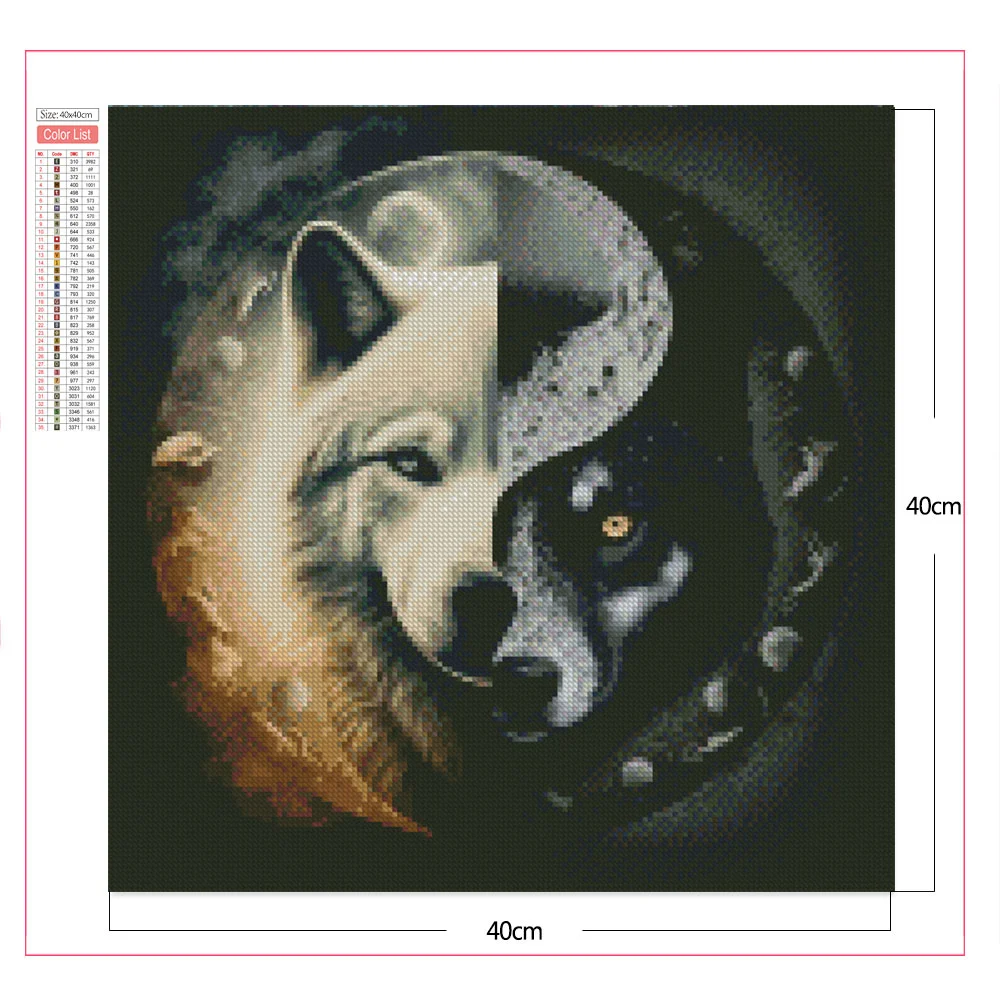 Diamond Painting - Full Round/Square Drill - Tai Chi Animals(30*30 - 50*50cm)